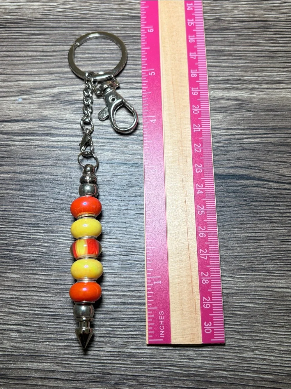Handmade Beaded Pointed Tip Keychain Self Defense Accessory Bag Charm Gift